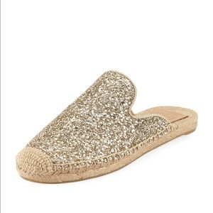 Tory Burch Max Espadrille Slide Gold/Glitter Size 7